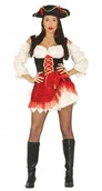 Stroje karnawałowe - Strój dla dorosłych, Piratka, czerwony, rozmiar L - miniaturka - grafika 1