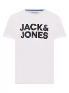 Koszulki męskie - Jack & Jones - T-shirt męski  JJNeon, biały - miniaturka - grafika 1
