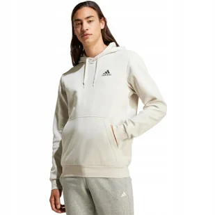 Bluza męska adidas Essentials Fleece Hoodie beżowa IZ4760 2XL - Bluzy męskie - miniaturka - grafika 1