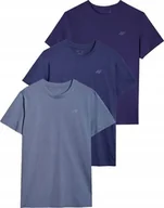 Koszulki męskie - Koszulka męska 4F T-shirt sportowy 3-pak TSHM2256 031+32+31 L - miniaturka - grafika 1