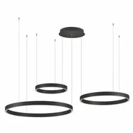 Lampy sufitowe - Zwisająca lampa nad stół BARI LE44317 LED 181W 3000K pierścienie czarny - miniaturka - grafika 1