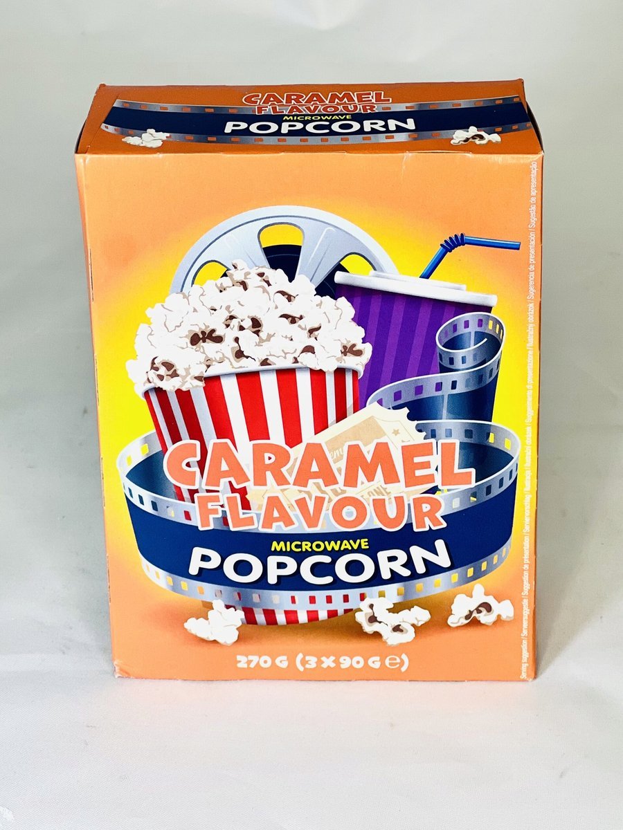 Bedo Popcorn do Mikrofalówki Karmelowy Karmel Do prażenia Przekąska 3x90g