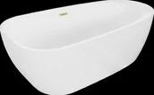 Wanny - Mexen Giada wanna wolnostojąca 170 x 90 cm, biała połysk, przelew złoty szczotkowany - 52741709000-55 - miniaturka - grafika 1