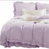 Pościel - Pościel Ruffy 200x220 wrzosowa z falbanką - miniaturka - grafika 1