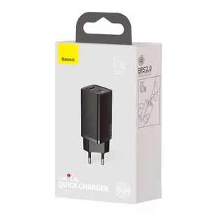 Baseus GaN2 Lite szybka ładowarka sieciowa 65W USB / USB Typ C Quick Charge 3.0 Power Delivery (azotek galu) czarny (CCGAN2L-B01) - Ładowarki do telefonów - miniaturka - grafika 5