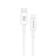 Kable USB - Dudao kabel USB Typ C - Lightning 18 W 1 m Power Delivery biały (L6X white) - miniaturka - grafika 1