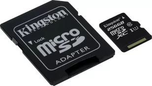 Kingston microSD 256GB Class 10 Gen2 + adapter (SDC10G2/256GB) - Karty pamięci - miniaturka - grafika 1