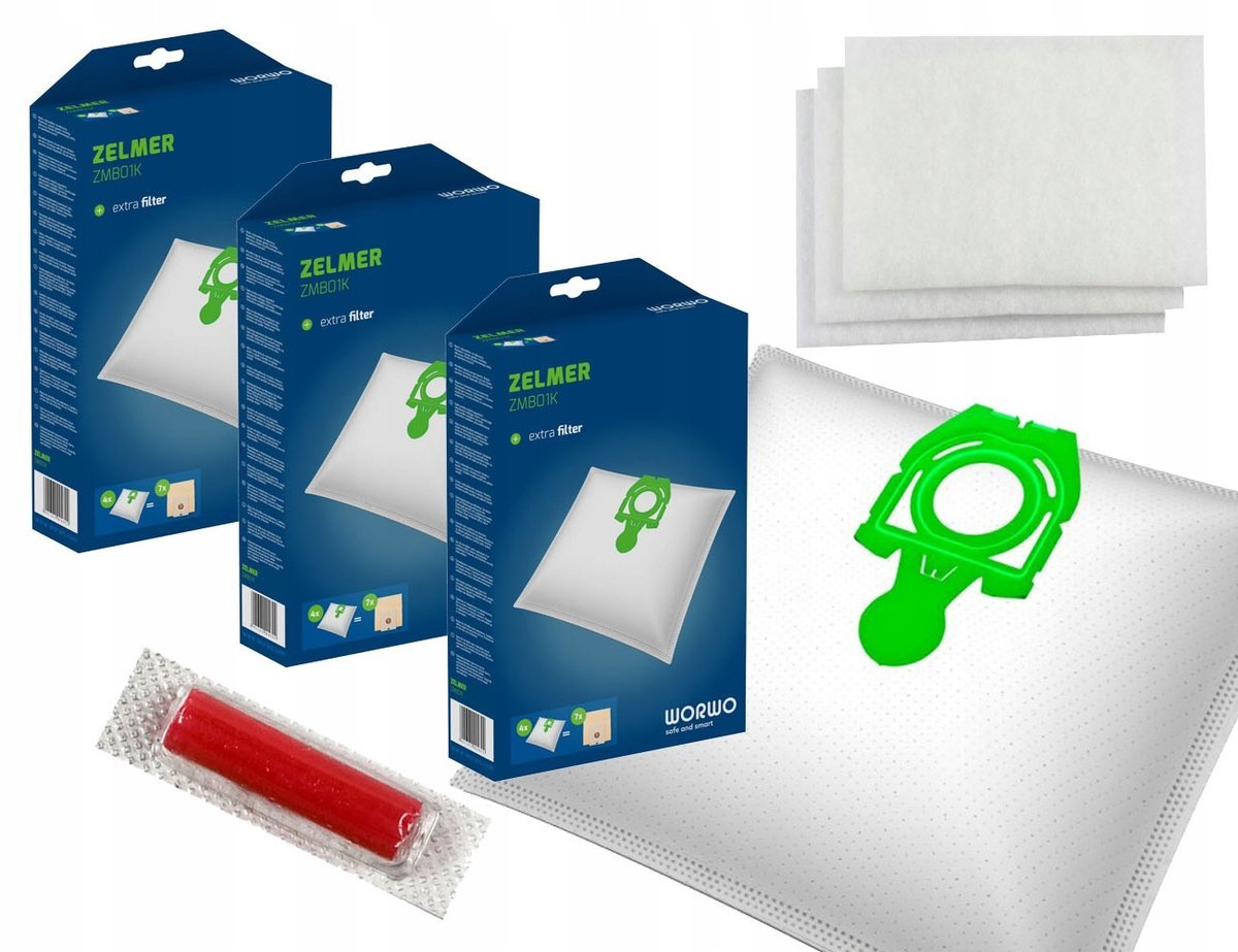 12x Worki do odkurzacza ZELMER COBRA II SILENT ORION SYRIUS TWIST TWISTER