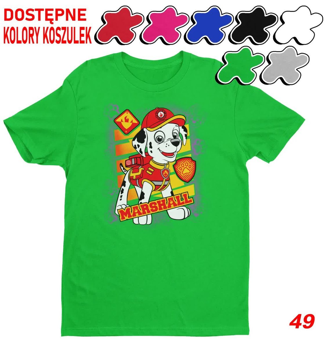 Dziecięca Koszulka Z Nadrukiem Duży Wybór Psi Patrol -M 134-140