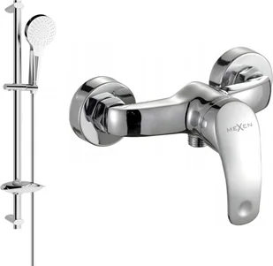 Mexen Fabia DB05 bateria prysznicowa z zestawem prysznicowym, chrom - 74654DB05-00 - Zestawy baterii łazienkowych - miniaturka - grafika 1