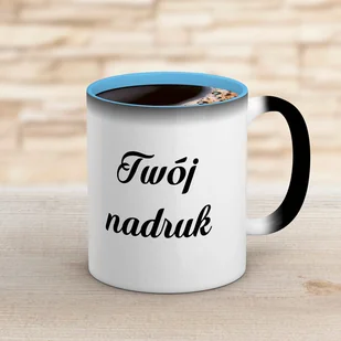Kubek magiczny CLASSIC z błękitnym wnętrzem z Twoim nadrukiem - Kubki - miniaturka - grafika 1