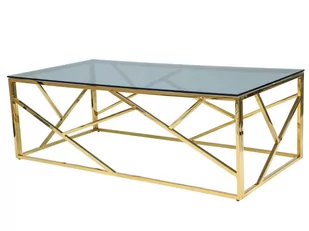 Signal ŁAWA ESCADA A SZKŁO DYMIONE/ZŁOTY 120X60 - Ławy i stoliki kawowe - miniaturka - grafika 1