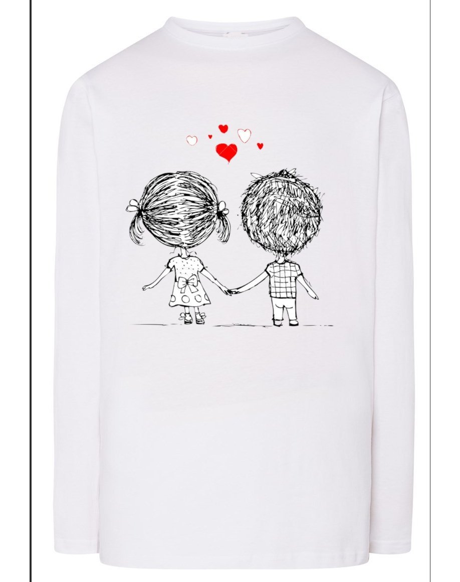 Walentynki Longsleeve nadruk Para Miłość r.5XL