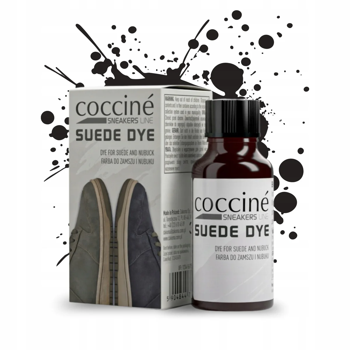 Farba do Butów Renowator Zamszu i Nubuku Suede Sneakers DYE 30 ml Czarny 02
