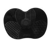 Pozostałe akcesoria kosmetyczne - Lash brow Lash Brow Silikonowa Mata Do Mycia Pędzli Duża Czarna LB-1114 - miniaturka - grafika 1