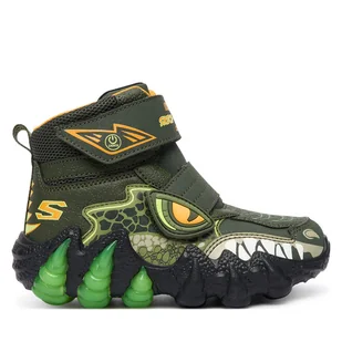 Śniegowce Skechers Skech-O-Saurus Lights 2.0 400122L OLV Khaki - Buty dla chłopców - miniaturka - grafika 1