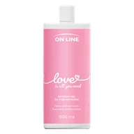 Żele pod prysznic dla mężczyzn - On Line Love, żel pod prysznic, piwonia i woda różana, 500 ml - miniaturka - grafika 1