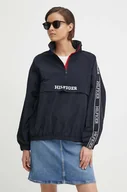 Kurtki damskie - Tommy Hilfiger kurtka damska kolor granatowy przejściowa oversize WW0WW41507 - miniaturka - grafika 1