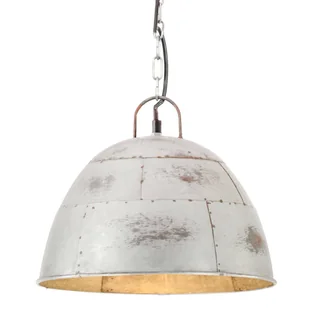 VidaXL Industrialna lampa wisząca, 25 W, srebrna, okrągła, 31 cm, E27 320546  VidaXL - Lampy pozostałe - miniaturka - grafika 1