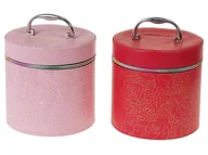 Kosmetyczki, organizery i kuferki - Adar Kuferek L z lusterkiem na zamek 20x19x20cm Mix - miniaturka - grafika 1