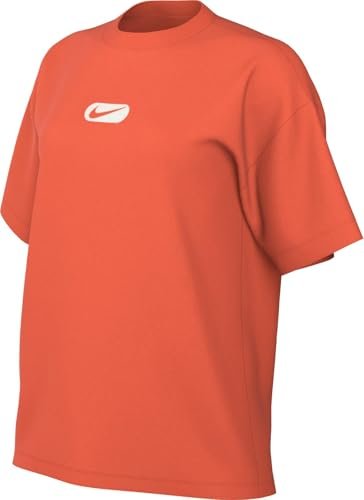 Nike Sportswear Club damska koszulka z krótkim rękawem, pomarańczowa Turf Orange, HQ1698-842, L