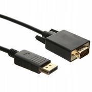 Kable - Pawonik Kabel  DisplayPort D-Sub VGA 1.8m czarny JL-D1013 JL-D1013 - miniaturka - grafika 1