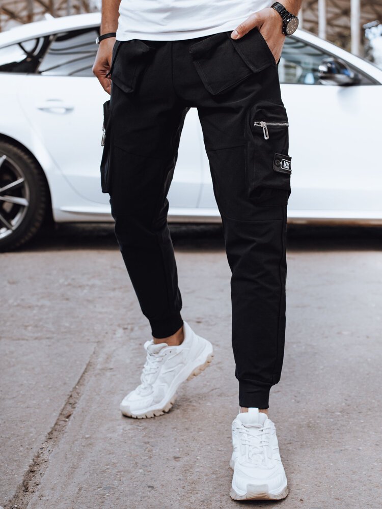 Spodnie męskie bojówki czarne Dstreet UX4299-S