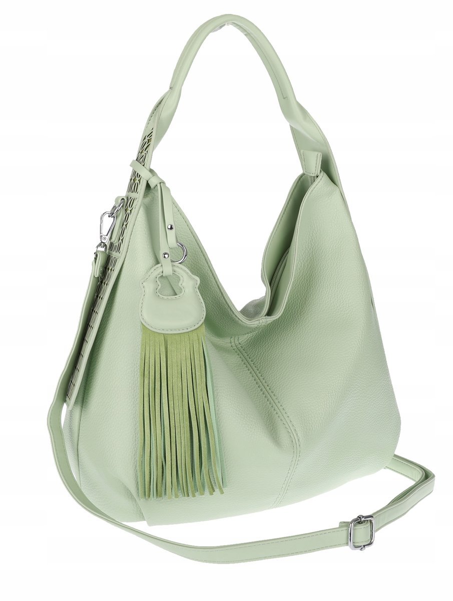 Torebka Damska Listonoszka Worek Shopper Torba na Ramię MC748 Zielona
