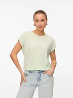Koszulki i topy damskie - Vero Moda Koszulka w kolorze zielonym - miniaturka - grafika 1
