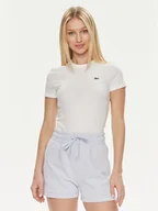 Koszulki i topy damskie - Lacoste T-Shirt TF7218 Biały Slim Fit - miniaturka - grafika 1