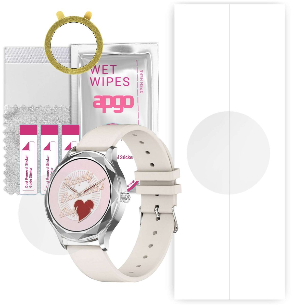 1x Folia hydrożelowa do Pacific White PC00154 - apgo Smartwatch Hydrogel Protection Ochrona na ekran smartwatcha