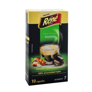 Rene Hazelnut (kawa aromatyzowana orzechowa) kapsułki do Nespresso - 10 kapsułek - Kawa w kapsułkach i saszetkach - miniaturka - grafika 1