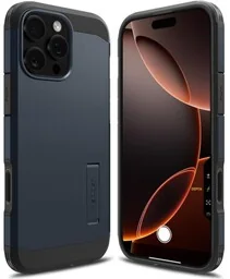 Spigen Etui z osłoną przycisku Tough Armor T Mag (CC) do MagSafe do iPhone 16 Pro Max, granatowe - Etui i futerały do telefonów - miniaturka - grafika 1