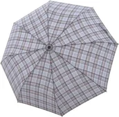 Parasole - Parasol automatyczny Carbonsteel Long w kratę szary - miniaturka - grafika 1