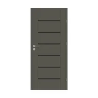 Drzwi wewnętrzne - Skrzydło drzwiowe przylgowe pokojowe Quanto Grafit mat 70 prawe Voster - miniaturka - grafika 1