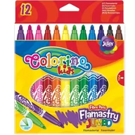 Przybory szkolne - Colorino Kids Flamastry Jumbo 12 kolorów PATIO - miniaturka - grafika 1
