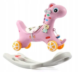 KOŃ NA BIEGUNACH KONIK DUŻY BUJAK 2w1 JEŹDZIK DLA DZIECI HORSE DŹWIĘK KOLOR - Skoczki dla dzieci - miniaturka - grafika 1
