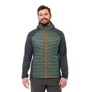 Kurtki męskie - Męska kurtka hybrydowa Jack Wolfskin ROUTEBURN PRO HYBRID M hedge green - XXXL - miniaturka - grafika 1