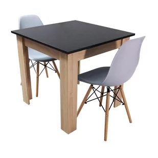 Zestaw stół Modern 80 BS i 2 krzesła Milano szare - Stoły z krzesłami - miniaturka - grafika 1