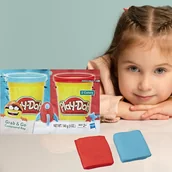 Klocki - Saszetka Play Doh Ciastolina Rakieta Czerwona i Niebieska Grab & Go - miniaturka - grafika 1