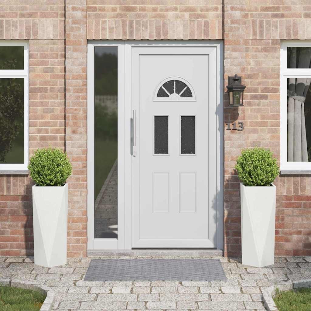 vidaXL Donica 2 szt. Biały 30 x 30 x 75 cm Stal