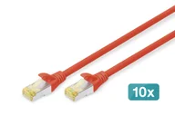 Patchcordy - Digitus Kabel krosowy CAT 6A S/FTP, 10 sztuk - miniaturka - grafika 1