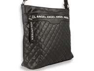 Torebki damskie - Torebka Damska Listonoszka Na Ramię Czarna Pikowana - miniaturka - grafika 1