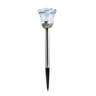 Lampy ogrodowe - Lampa solarna POLUX ROSE inox - miniaturka - grafika 1