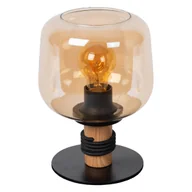 Lampy stojące - Stołowa lampka Ilona 45508/01/62 Lucide szklana czarny bursztynowy - miniaturka - grafika 1
