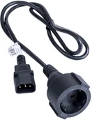 Kable - Kabel zasilający Akyga CEE 7/3 - IEC C14 1 m Black (5901720137029) - miniaturka - grafika 1