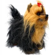 Zabawki interaktywne dla dzieci - Piesek pies interaktywny na baterie chodzący szczekający york długowłosy - miniaturka - grafika 1