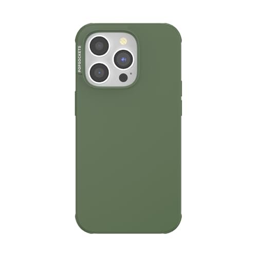 PopSockets Etui do iPhone'a 14 Pro z MagSafe, etui na telefon iPhone 14 Pro, uchwyt sprzedawany oddzielnie, kompatybilne z bezprzewodowym ładowaniem - oliwkowe