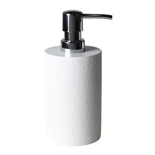 Dozownik Raw 8 x 18 cm biało-srebrny - Mydelniczki i dozowniki mydła - miniaturka - grafika 1