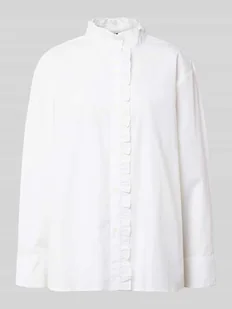 Bluzka koszulowa o kroju relaxed fit z czystej bawełny - Bluzki damskie - miniaturka - grafika 1